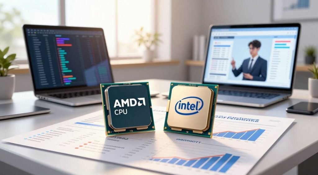 comparação processadores amd e intel
