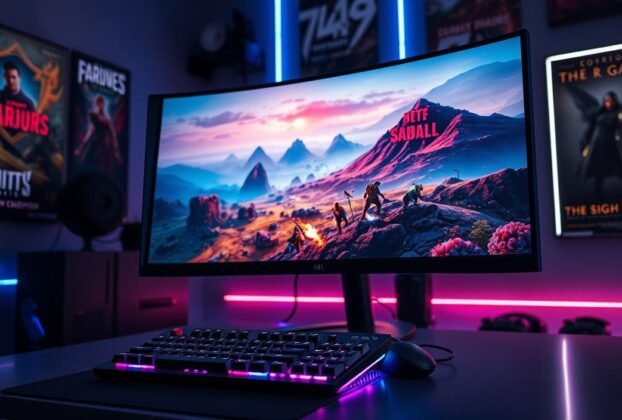 monitor para jogos imersivos